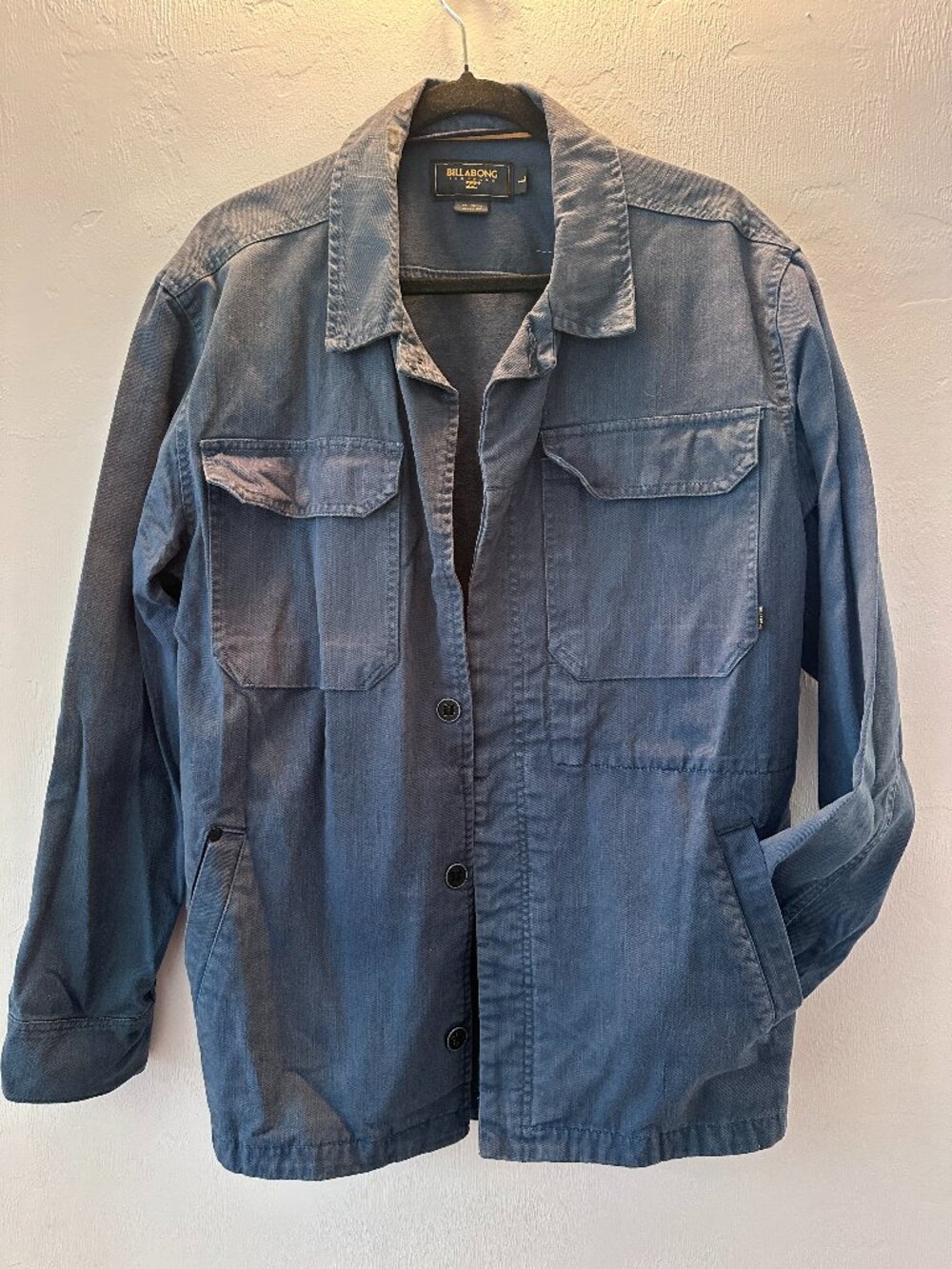 Billabong Surf Plus Mens Chore Jacket Large Blue Cotton Military Style